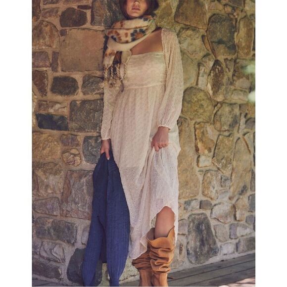 FREE PEOPLE Malina Maxi Dress in Ivory NWT/IN Bag Size S - Picture 12 of 14